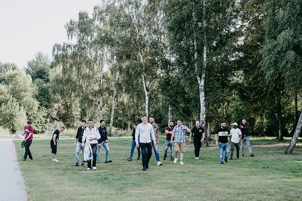Elb Handwerker im Park